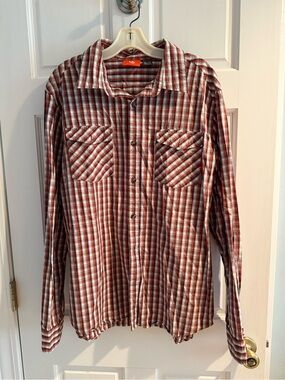 Merrell Plaid Long Sleeve Button Down Size XL